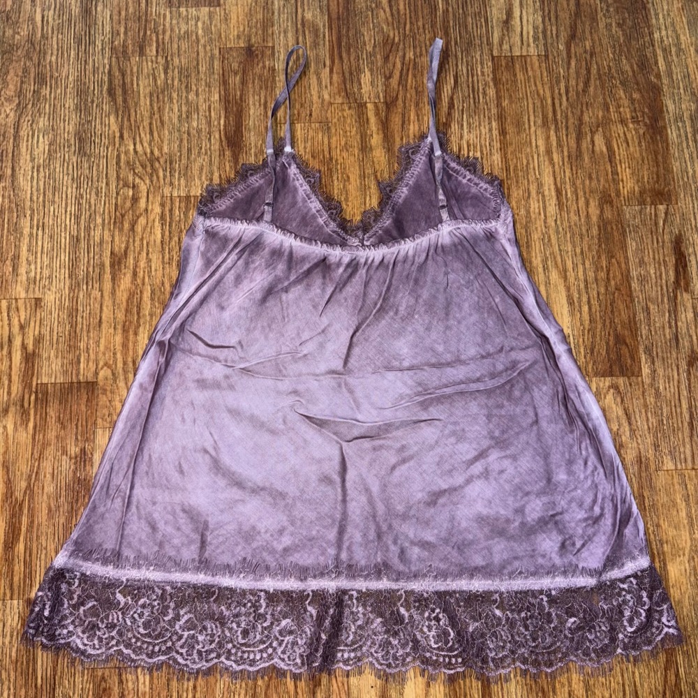 Y2K Blouse Cami Purple Lace Trim Slip Made in Italy Fairy Grunge Top Dollette - Picture 5 of 9